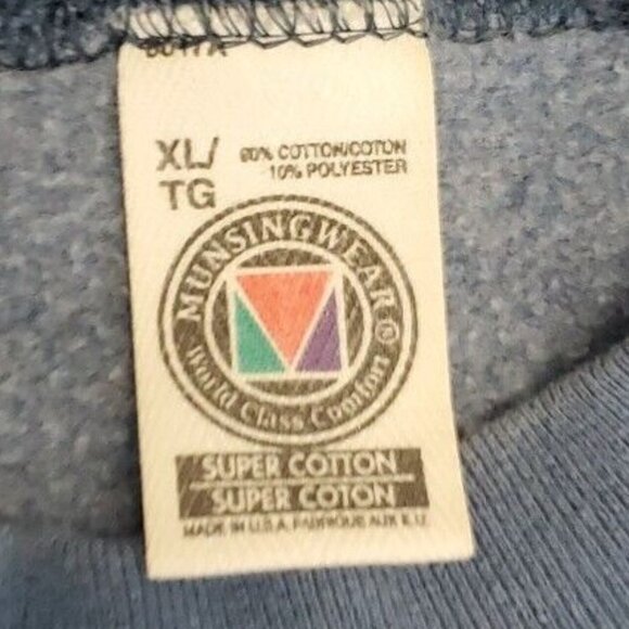 Vintage USA 90s Blue Sweater Men's Size XL American Flag - Picture 3 of 16